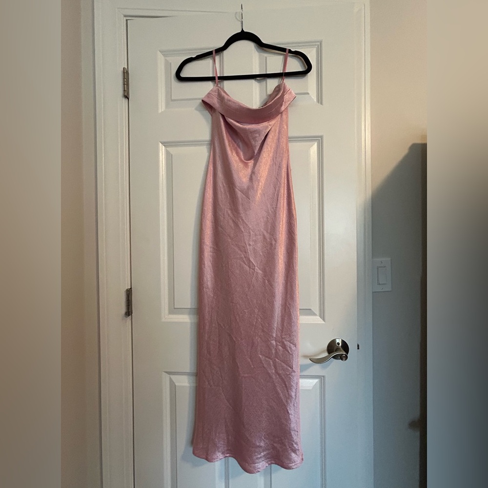 RNWY Pink Silky Strapless Dress - Size XS/2